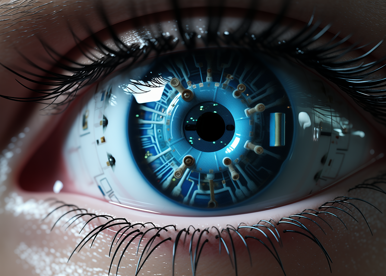 eye cyborg robot ai network 8824773